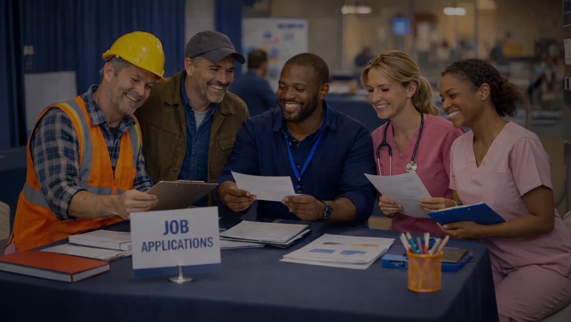 Workers in various industries